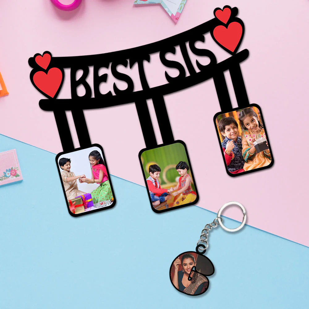 Photo Collage Frame - Best Rakhi Sister Gifts-8 x 12 inch - Image 5