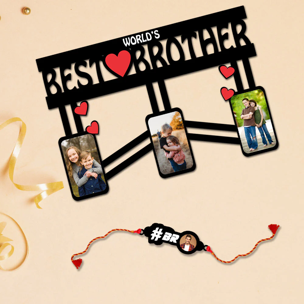 Photo Collage Frame-Brother Gift for Rakhi-8 x12 inch - Image 4