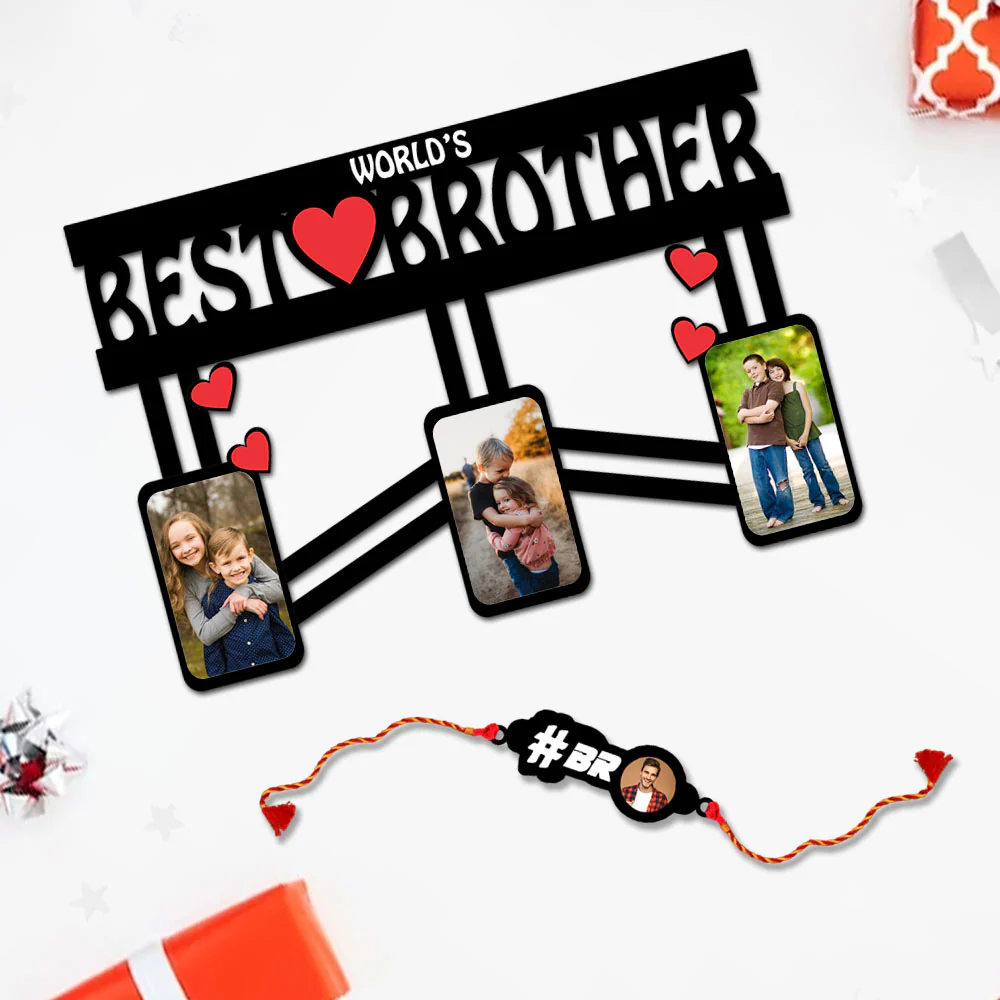 Photo Collage Frame-Brother Gift for Rakhi-8 x12 inch - Image 5