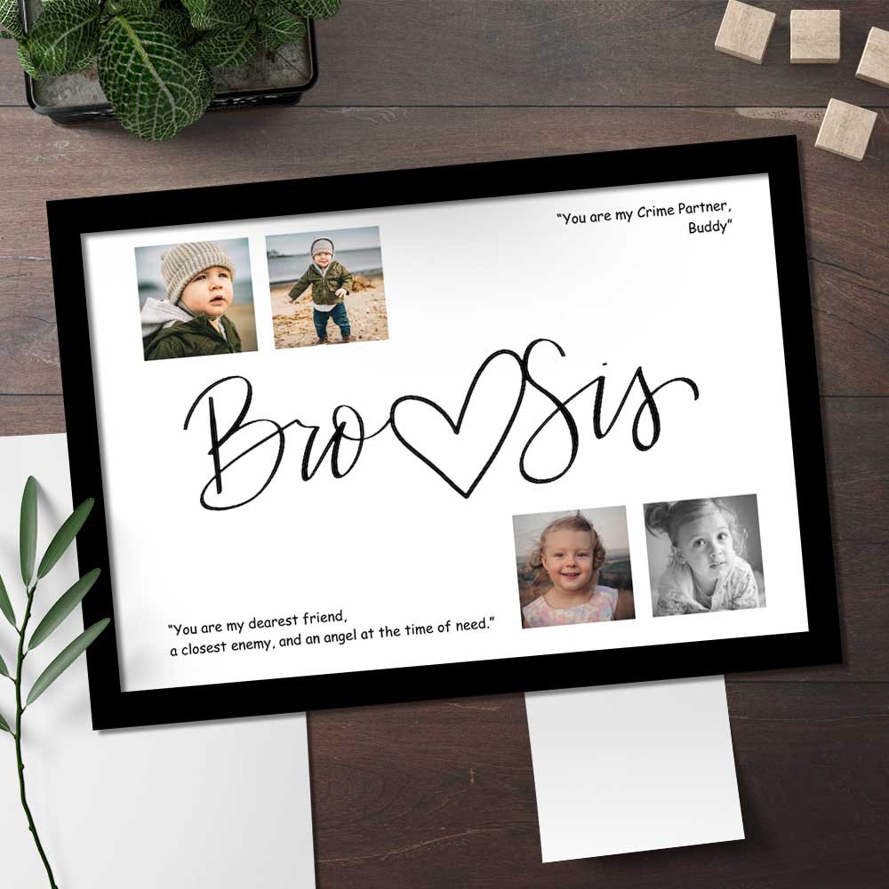 Photo Collage Frame-Brother Sister Photo Frame-8X12 inch - Image 2