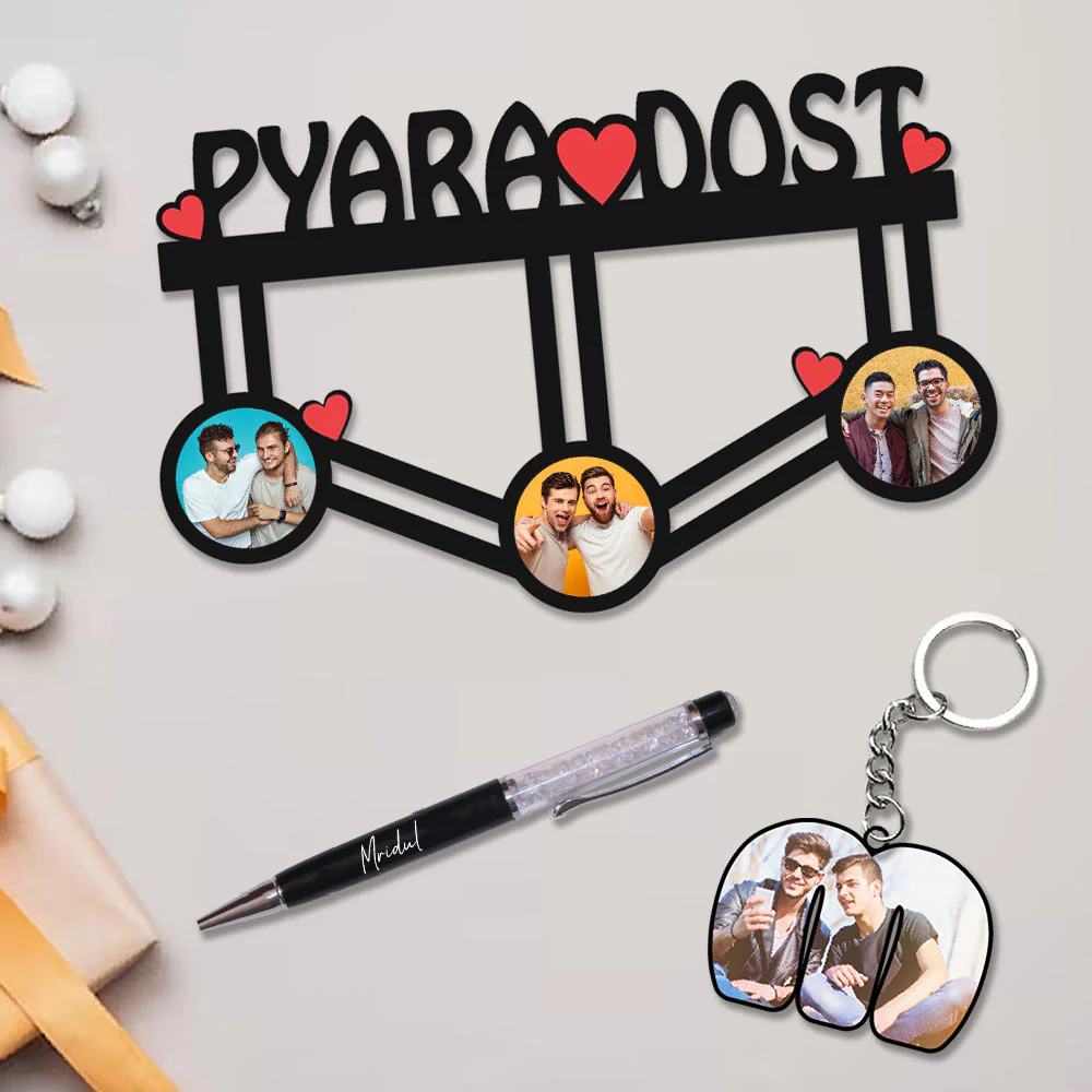 Photo Collage Frame, Pen And Keychain Combo - Image 5
