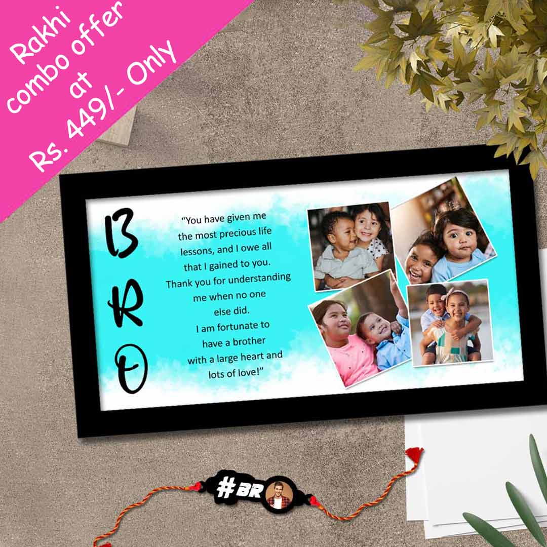 Photo Collage Frame-Rakhi Special Frame for Brother-6 x12 inch