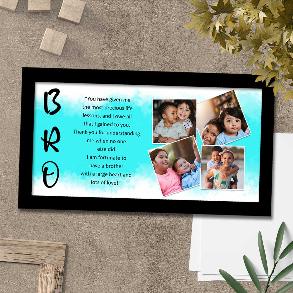 Photo Collage Frame-Rakhi Special Frame for Brother-6 x12 inch - Image 2