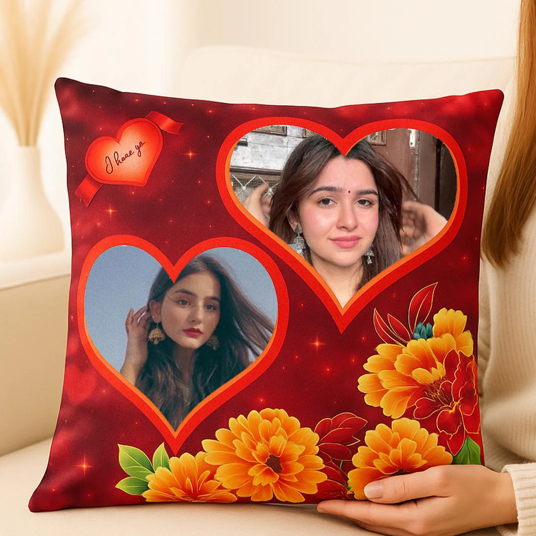 Photo Cushion with Heart Design - Image 3