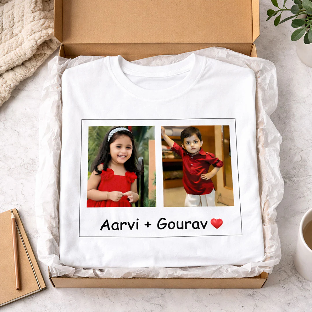 Polaroid Style Kids Photo White T-Shirt