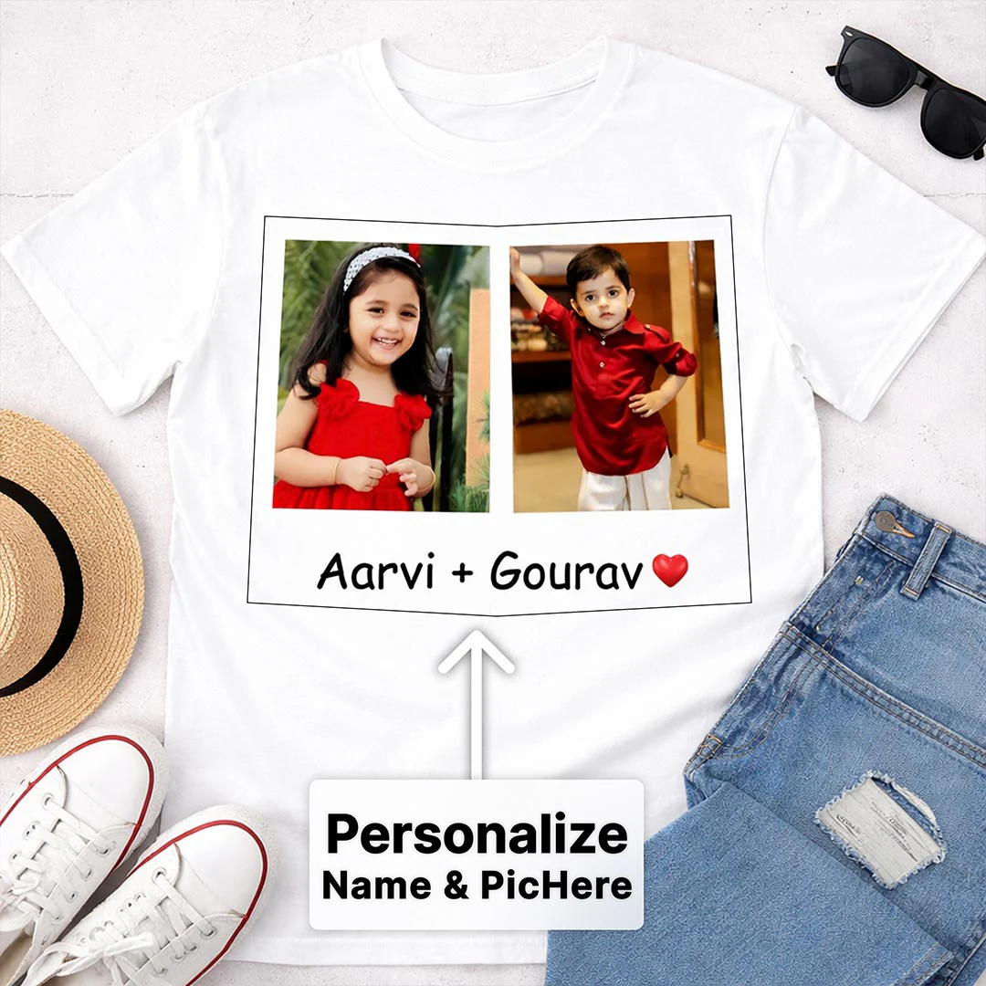 Polaroid Style Kids Photo White T-Shirt - Image 3