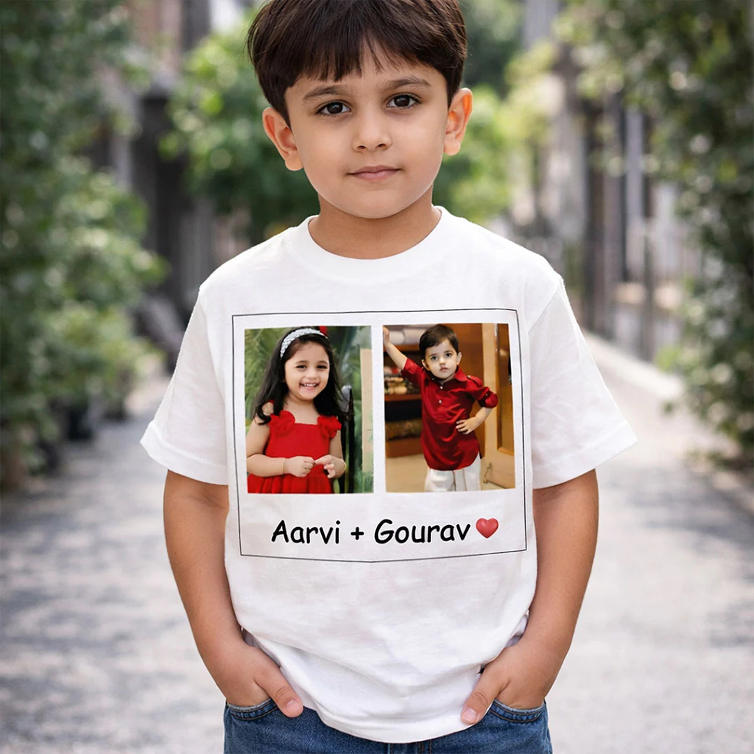 Polaroid Style Kids Photo White T-Shirt - Image 4