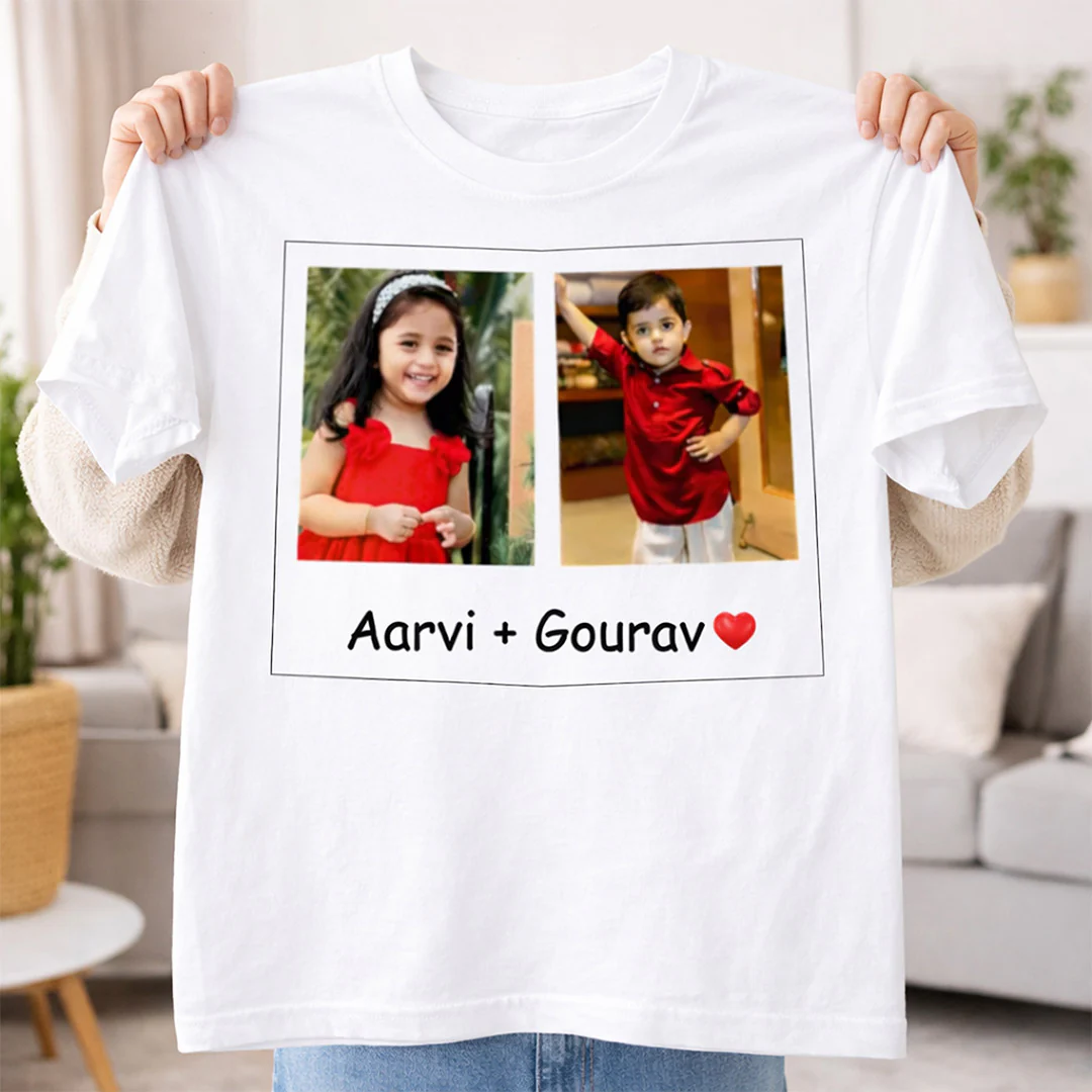 Polaroid Style Kids Photo White T-Shirt - Image 6