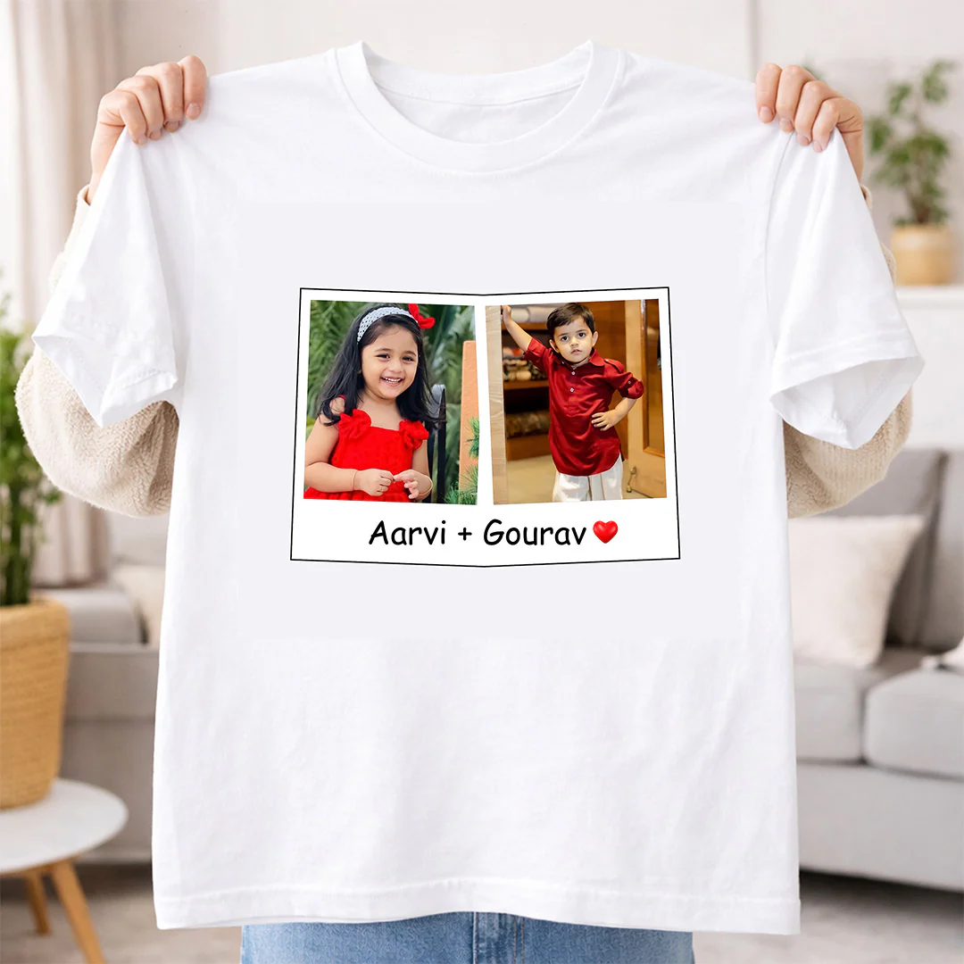 Polaroid Style Kids Photo White T-Shirt - Image 7