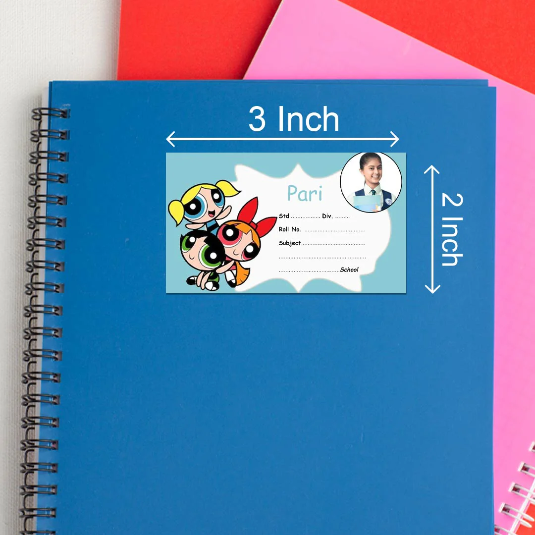 Personalized Powerpuff Girl Name Slips | 12x18" Sheet with 36 Labels - Image 3