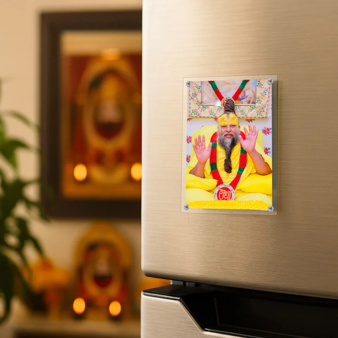 Premanand Ji Maharaj Acrylic Magnet – 2×3"