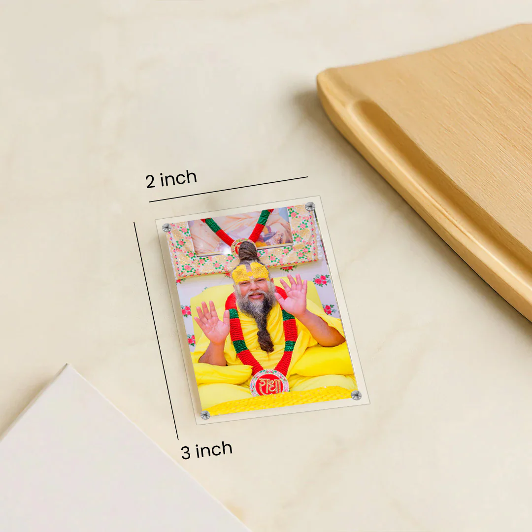 Premanand Ji Maharaj Acrylic Magnet – 2×3" - Image 2