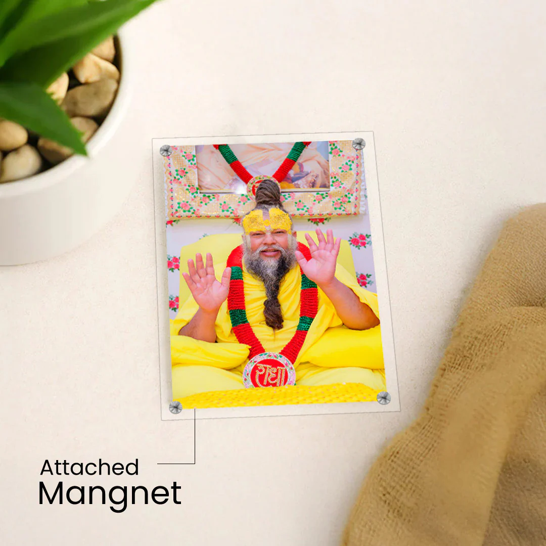Premanand Ji Maharaj Acrylic Magnet – 2×3" - Image 3