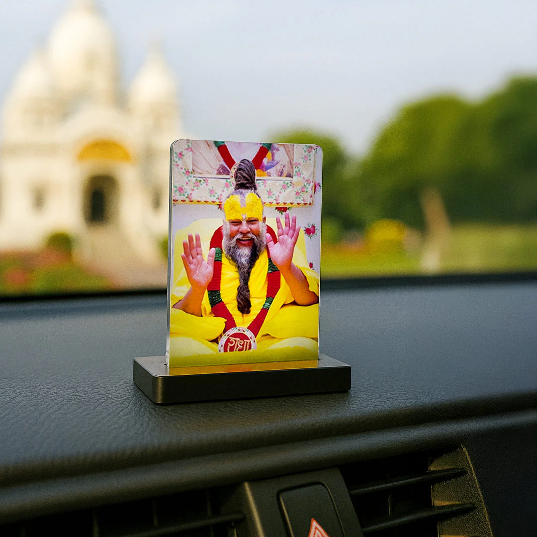 Premanand Ji Maharaj Car Dashboard Acrylic Frame - Image 4