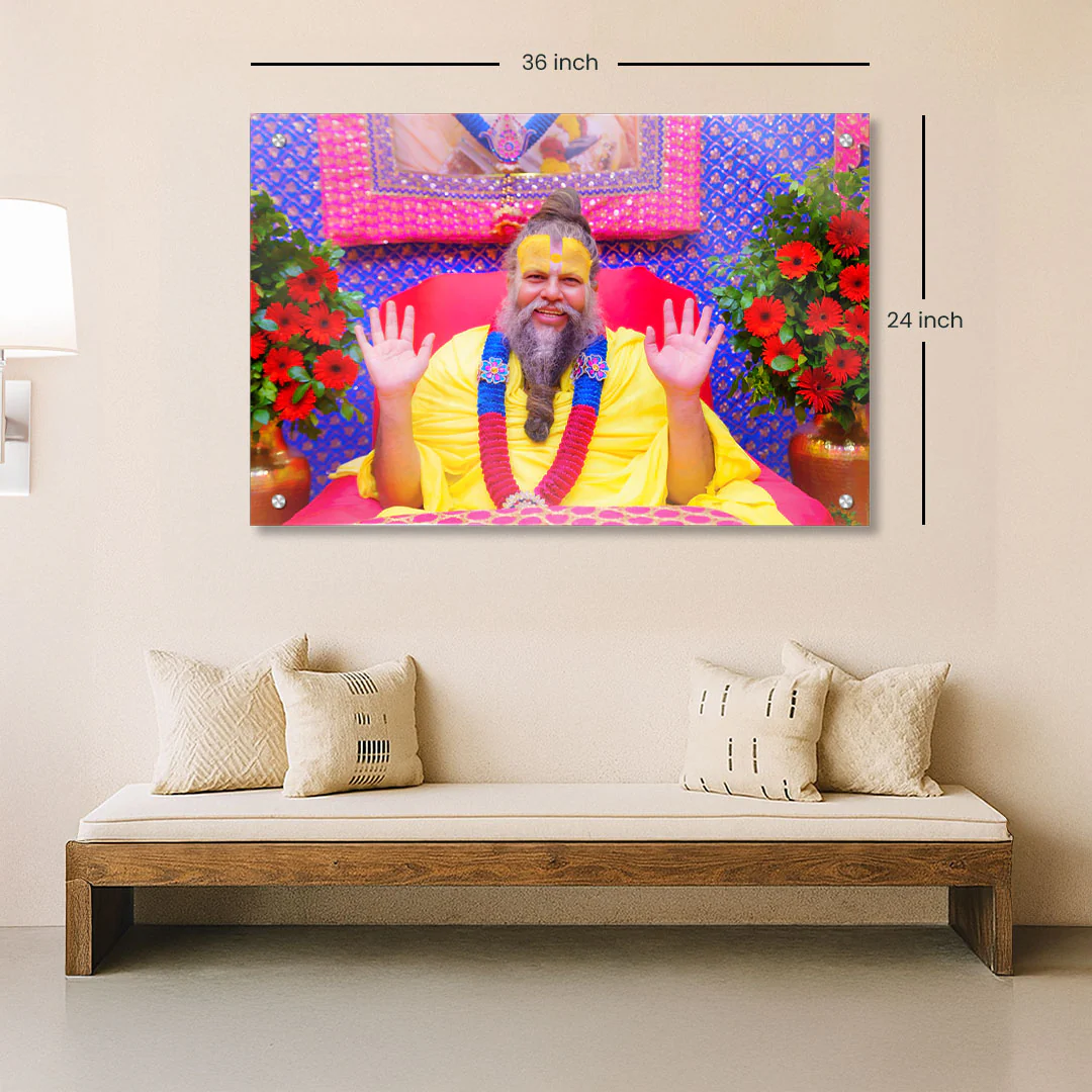 Premanand Maharaj Ji Acrylic Wall Frame – 24x36 Inch - Image 3