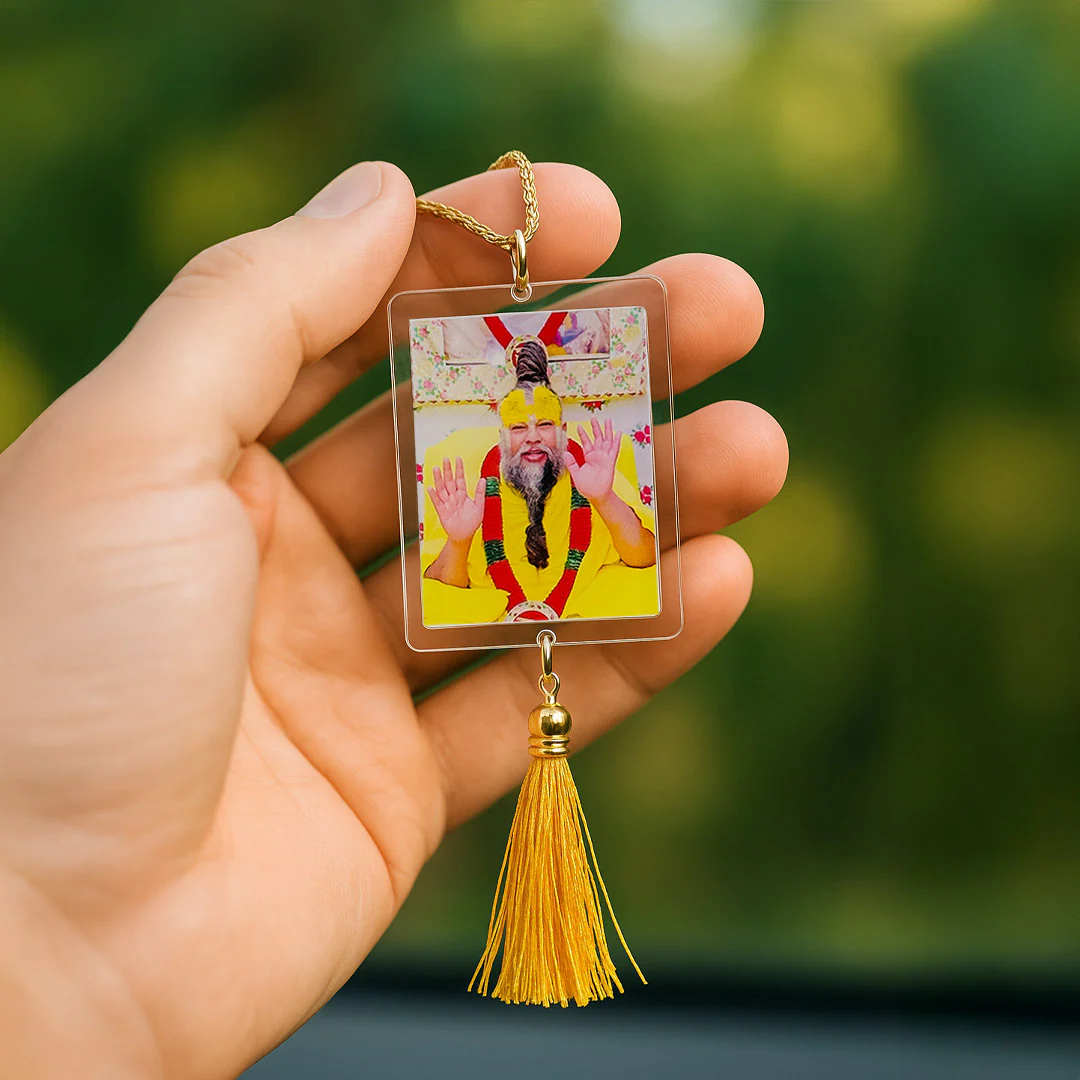 Premanand Maharaj Car Hanger – 2×3" - Image 2