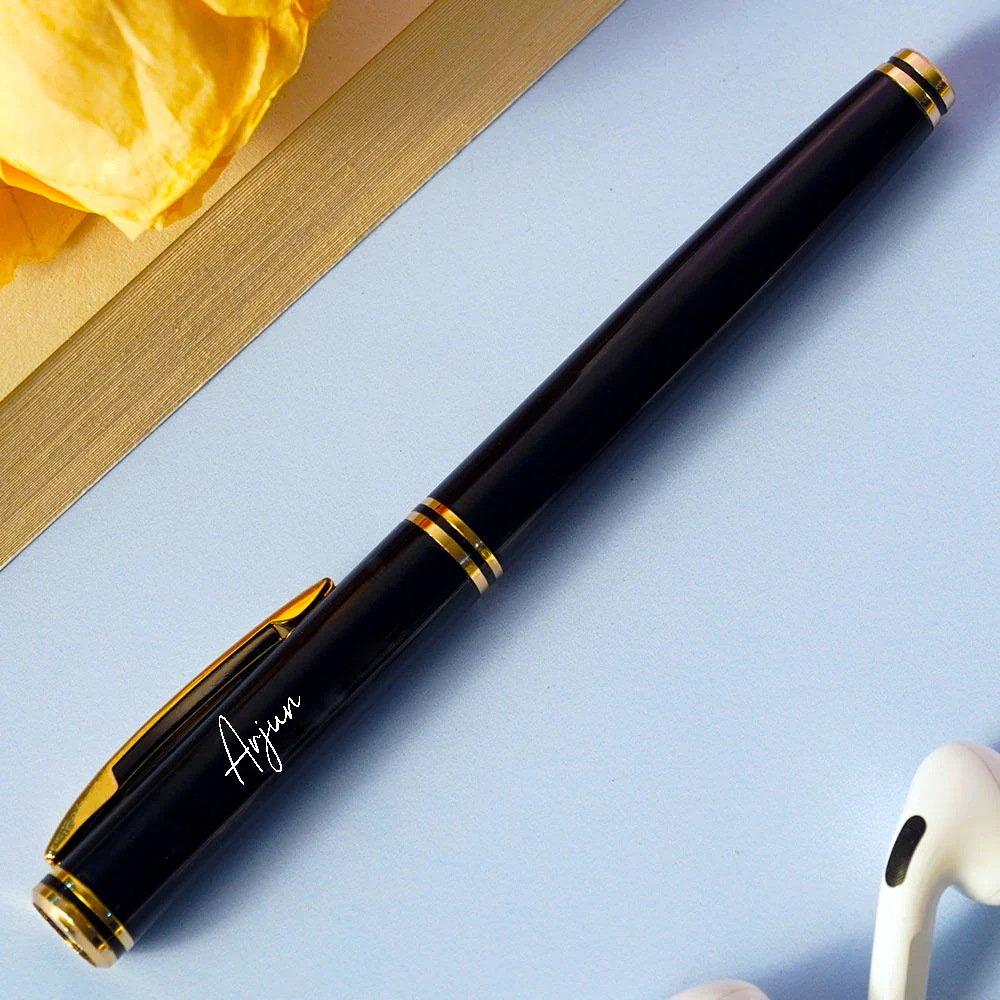 Premium Roller Metallic Ball Pen - Black
