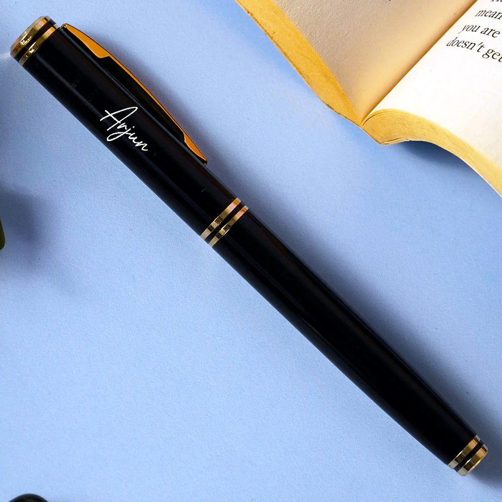 Premium Roller Metallic Ball Pen - Black - Image 3