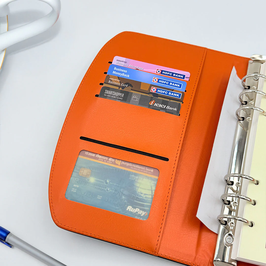 Premium Leather Organizer Diary with Card Holder - Image 2