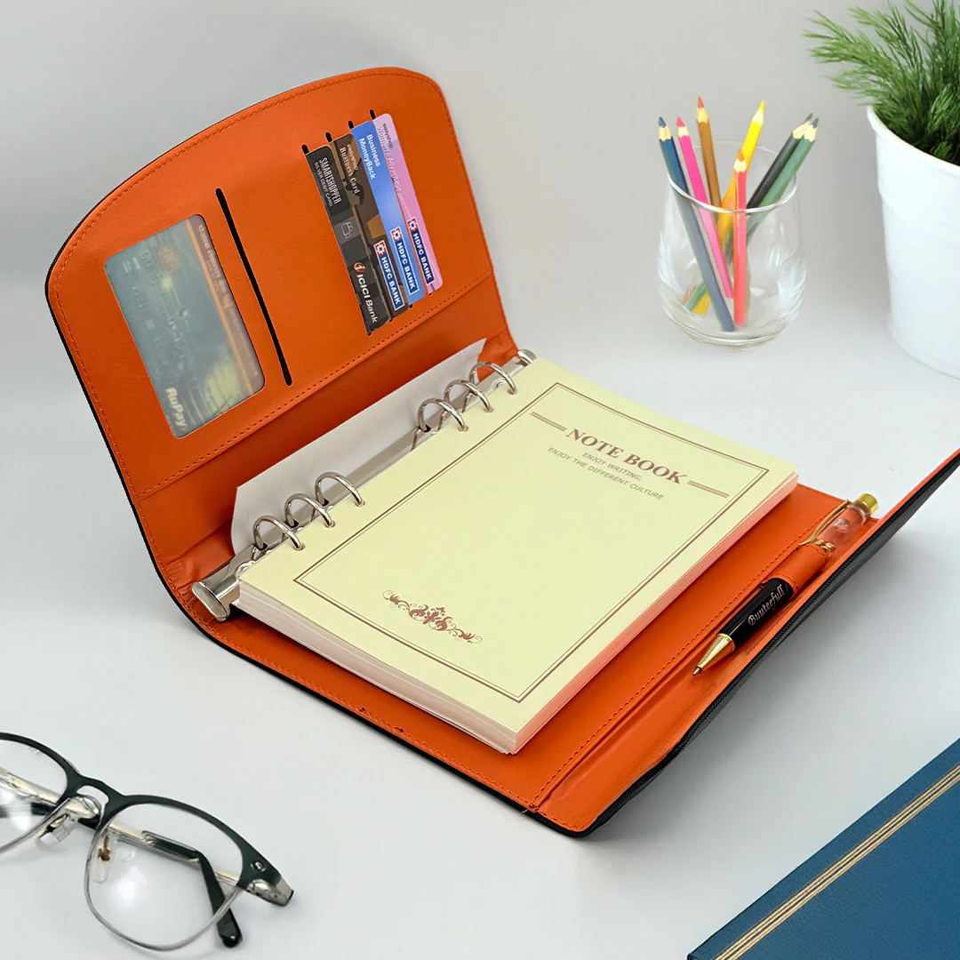 Premium Leather Organizer Diary with Card Holder - Image 4