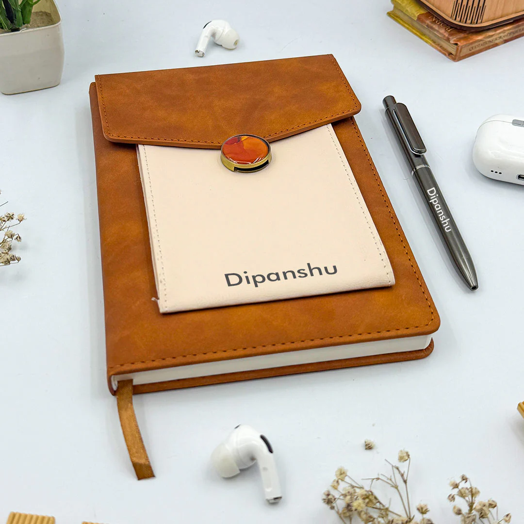 Premium Personalized Diary & Pen Gift Set – Custom Name & Logo - Image 3