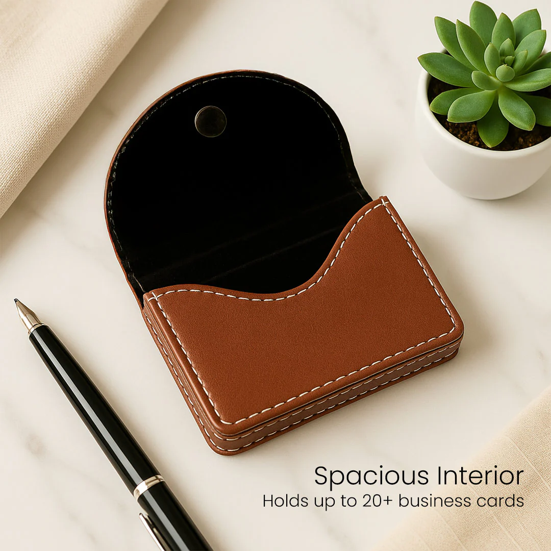 Premium Personalized Leather Card Holder - Image 3