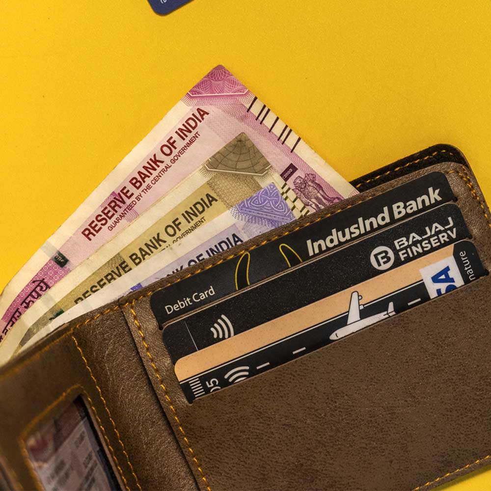 Premium Color Leather Wallet - Dark Brown - Image 4