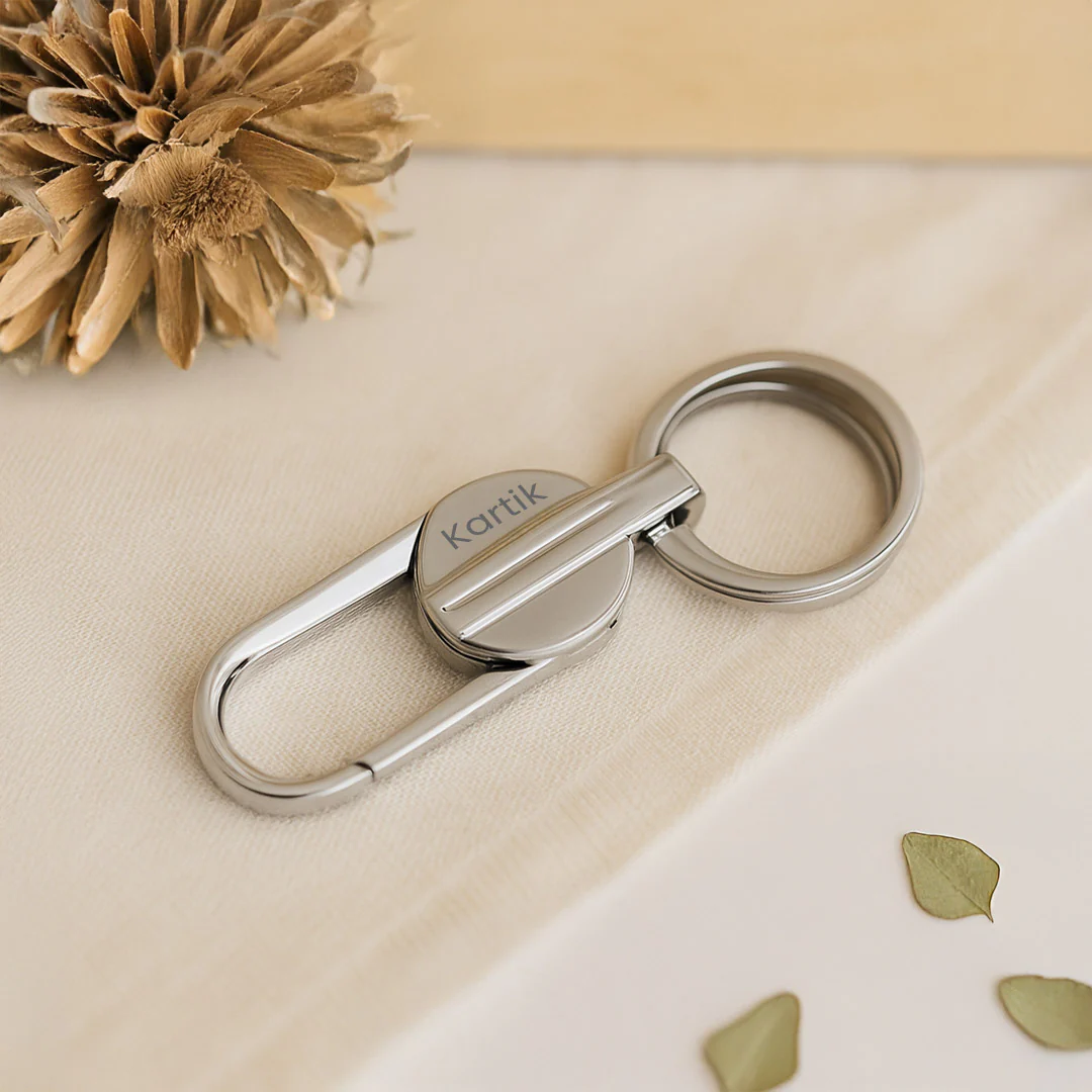 Premium Silver Metal Keychain with Name - Image 4