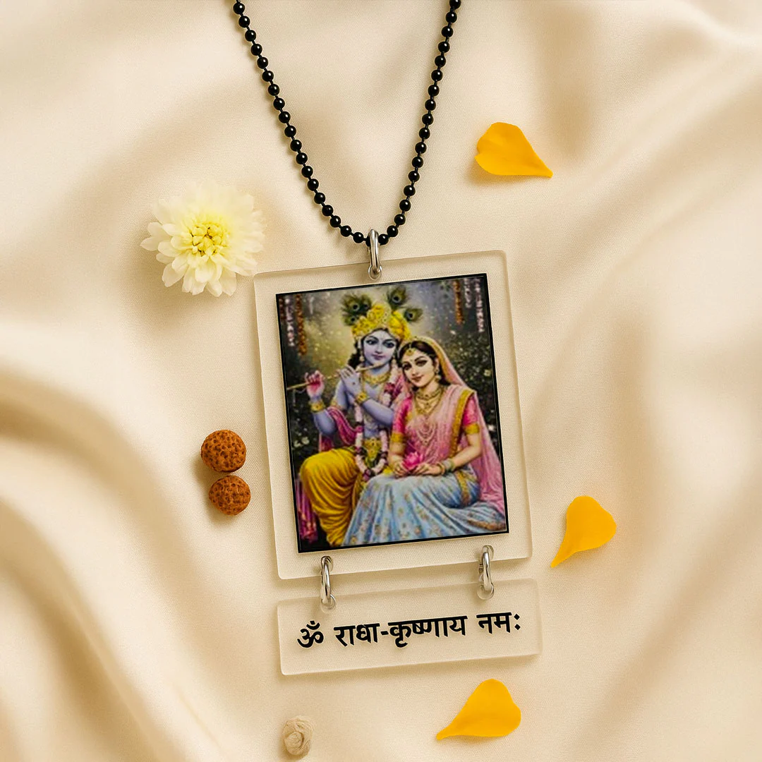 Radha Krishna Car Hanger – 2×3" - Image 2