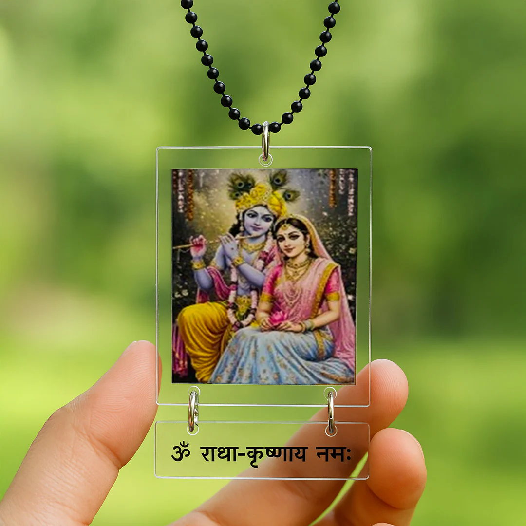 Radha Krishna Car Hanger – 2×3" - Image 4