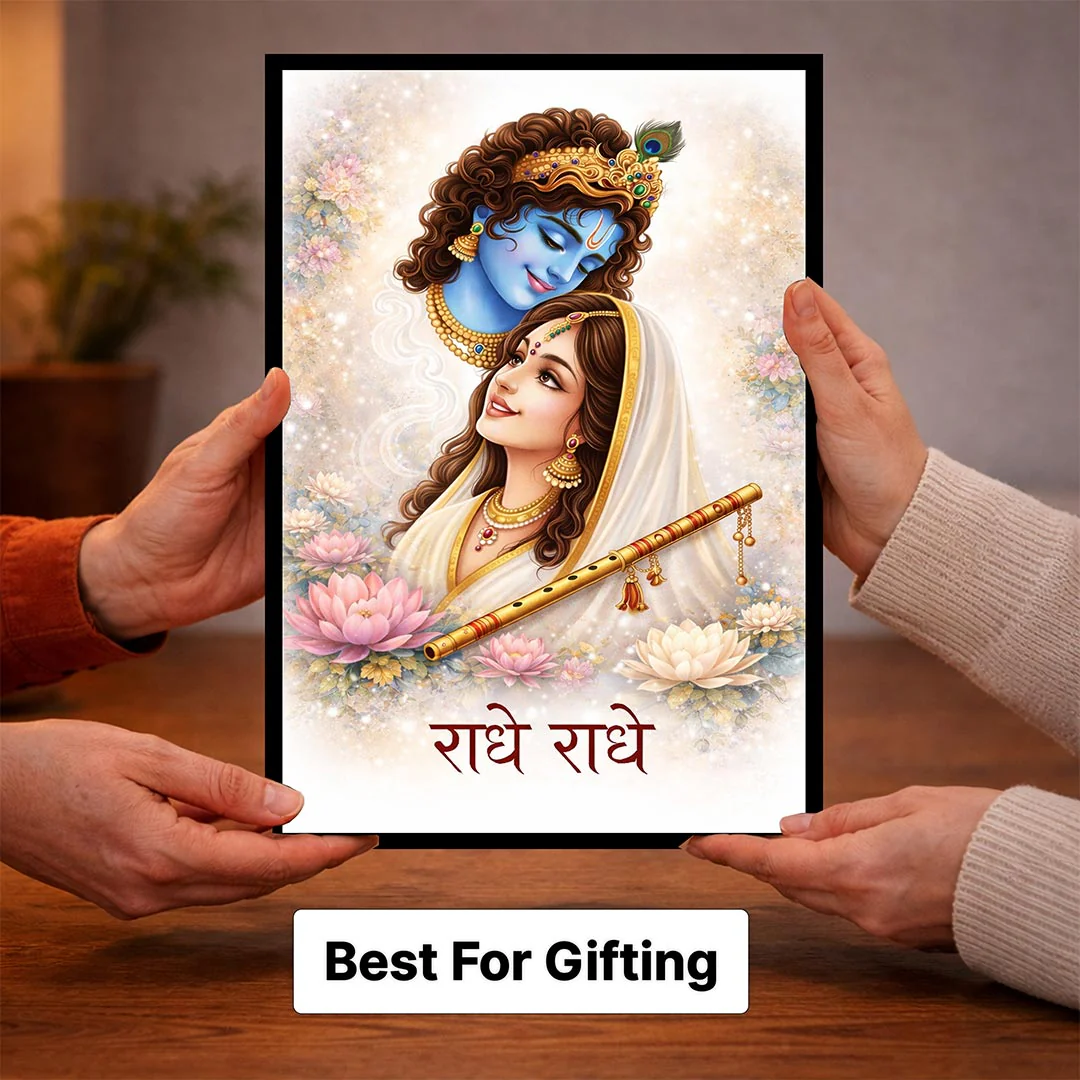 Radha Krishna Devotional Wall Frame – 8×12" - Image 5