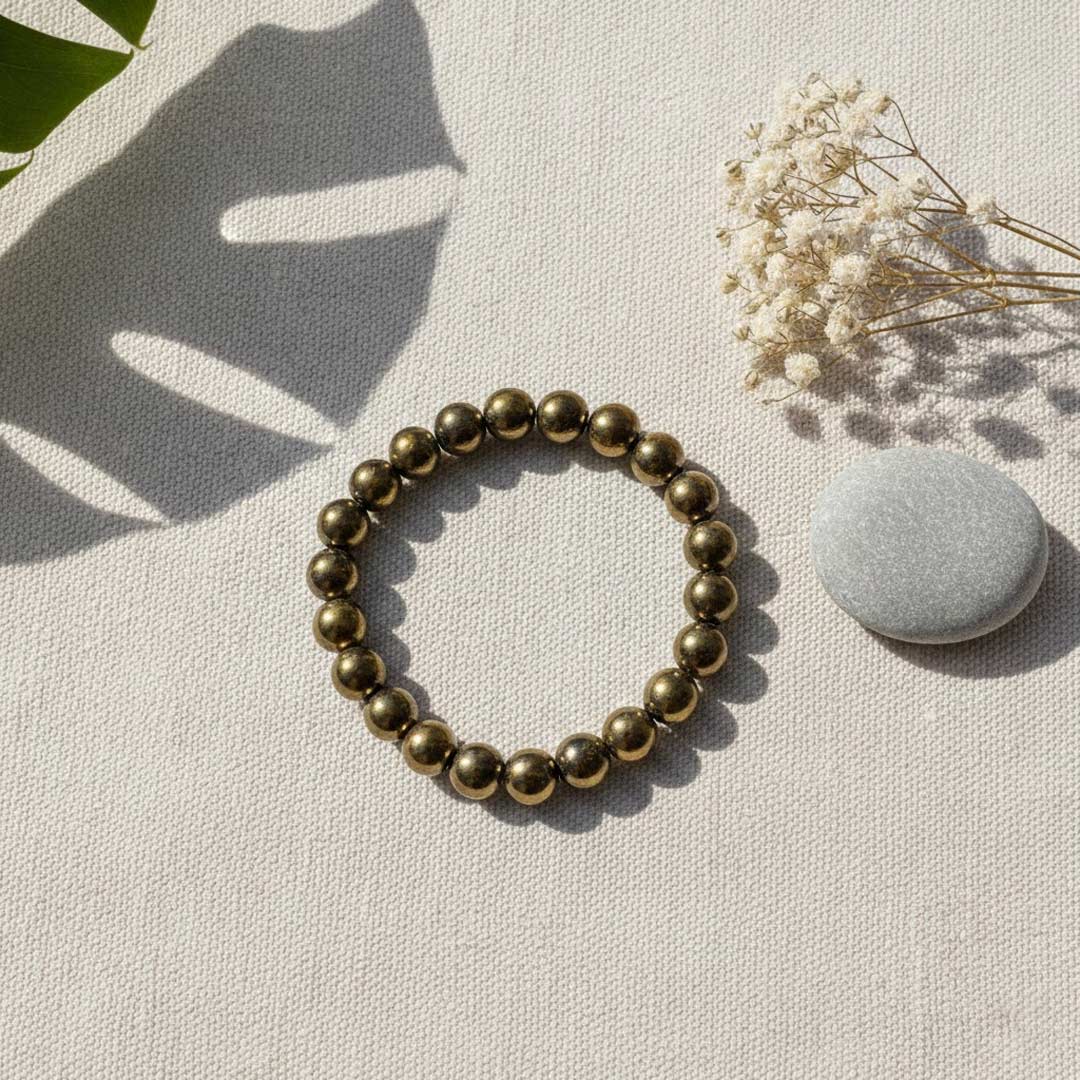 Raw Pyrite Bracelet – Certified Natural Crystal for Money, Confidence & Success - Image 4