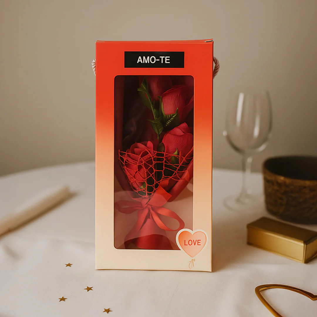 Romantic Paper Soap Rose Bouquet Showpiece Gift - Image 5