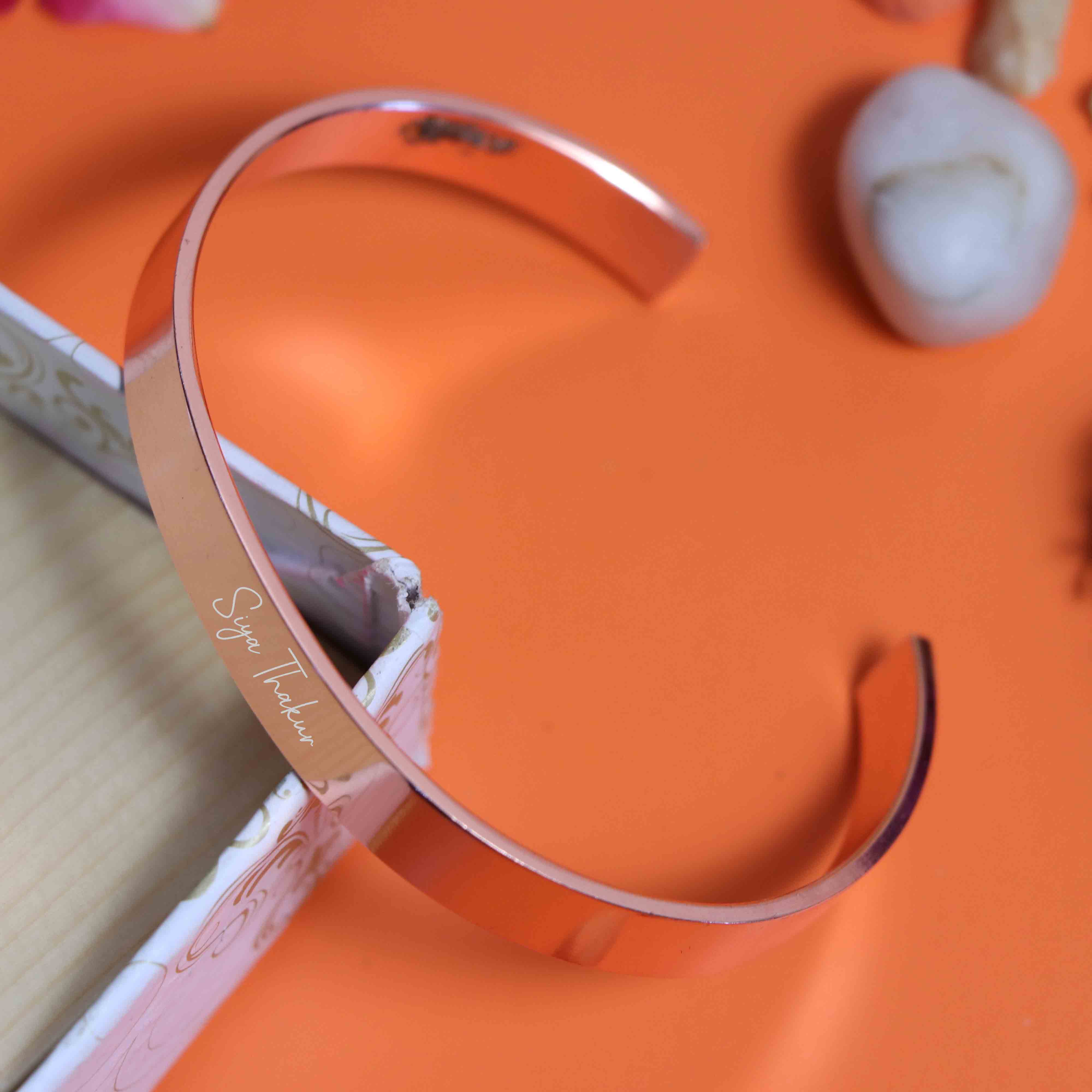 Rose Gold Bracelet With Name - Image 3