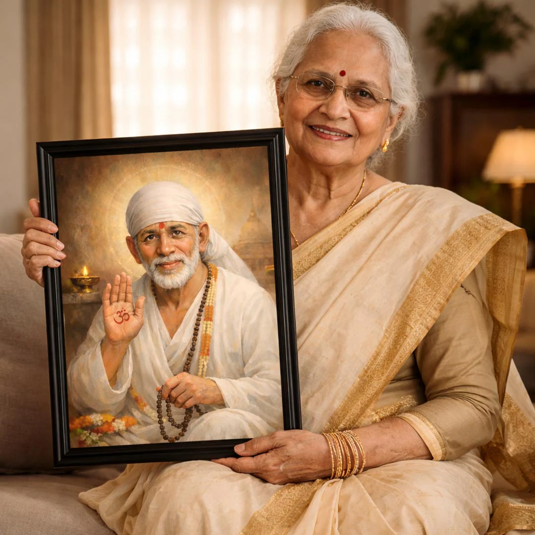 Sai Baba Blessing Wall Frame - Image 2
