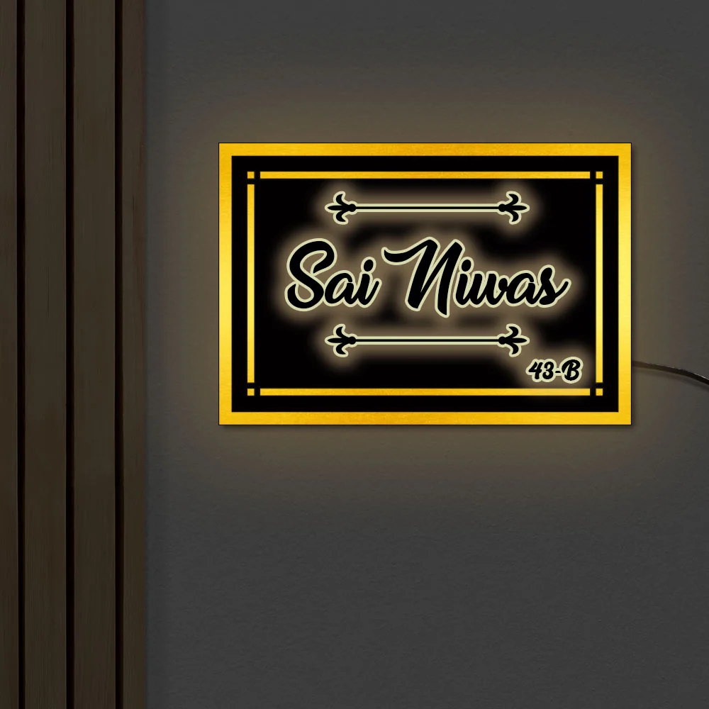 Sai LED Name Plates For Home
