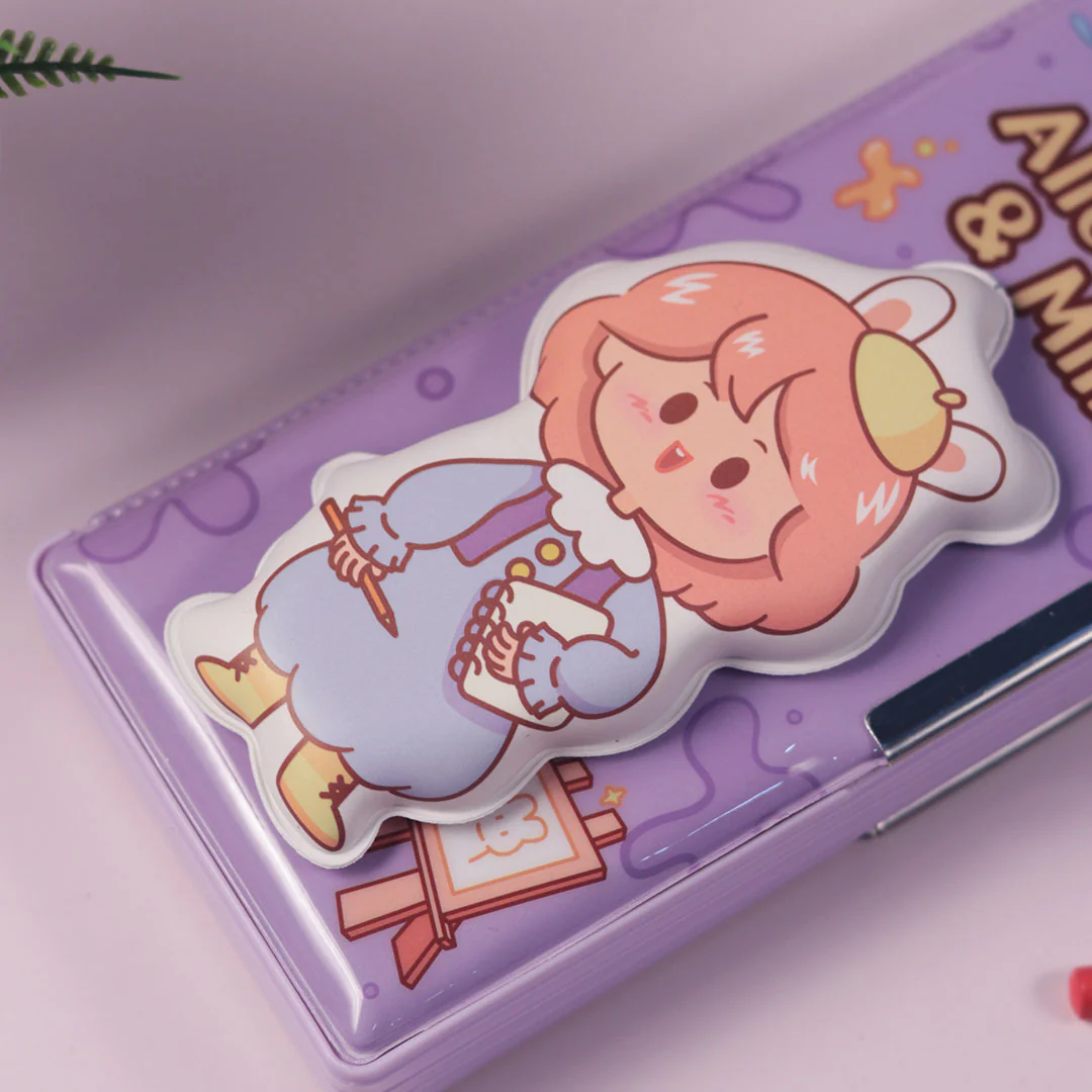 School Items for Kids -Customized Cartoon Printed Geometry Box - Image 10