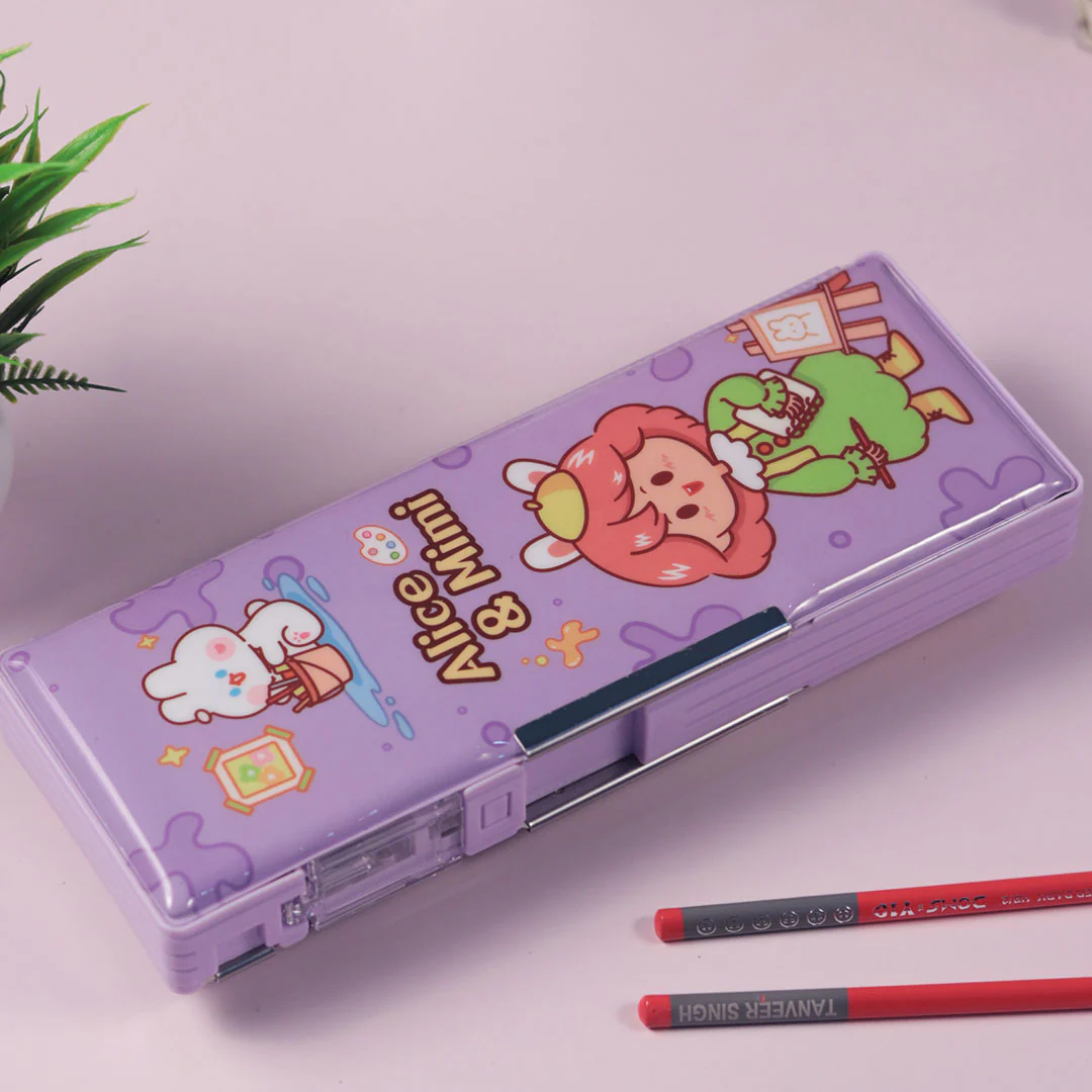 School Items for Kids -Customized Cartoon Printed Geometry Box - Image 15