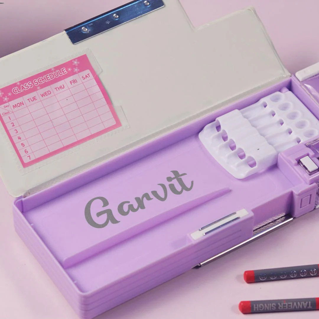 School Items for Kids -Customized Cartoon Printed Geometry Box - Image 5