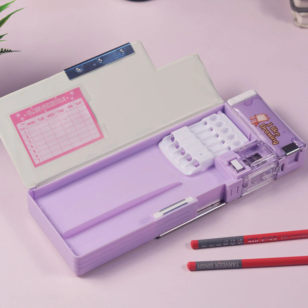 School Items for Kids -Customized Cartoon Printed Geometry Box - Image 7