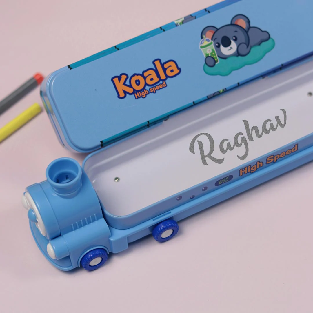 School Items for Kids-Customized Metal Train Shape Geometry Box - Image 3