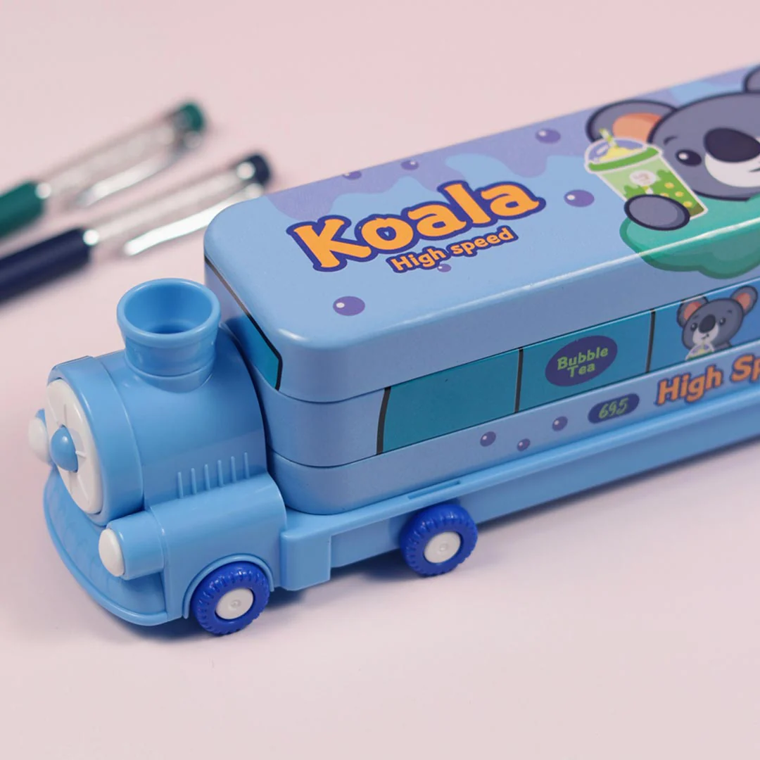 School Items for Kids-Customized Metal Train Shape Geometry Box - Image 5