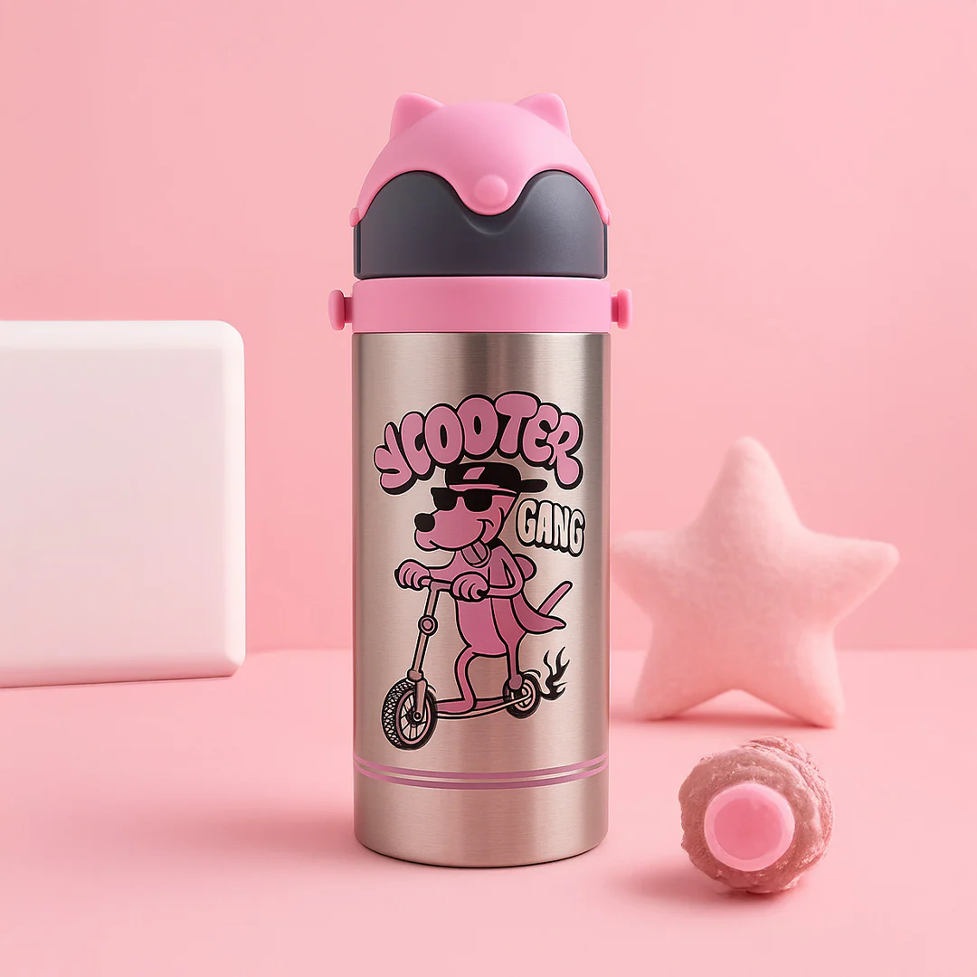 Scooter Gang Personalized Kids Water Bottle | Stainless Steel - Image 3