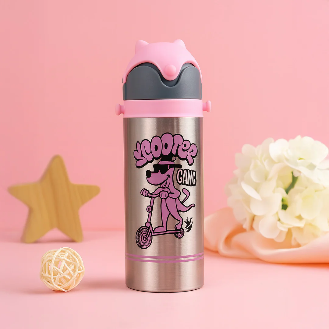 Scooter Gang Personalized Kids Water Bottle | Stainless Steel - Image 4