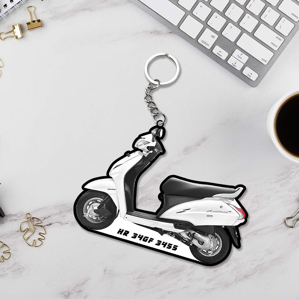 Scooty Keychain With Name