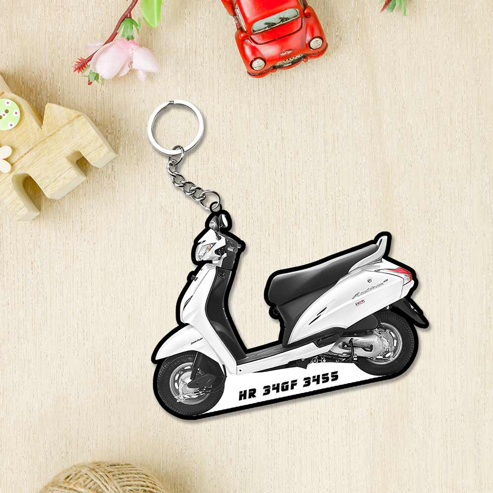 Scooty Keychain With Name - Image 4