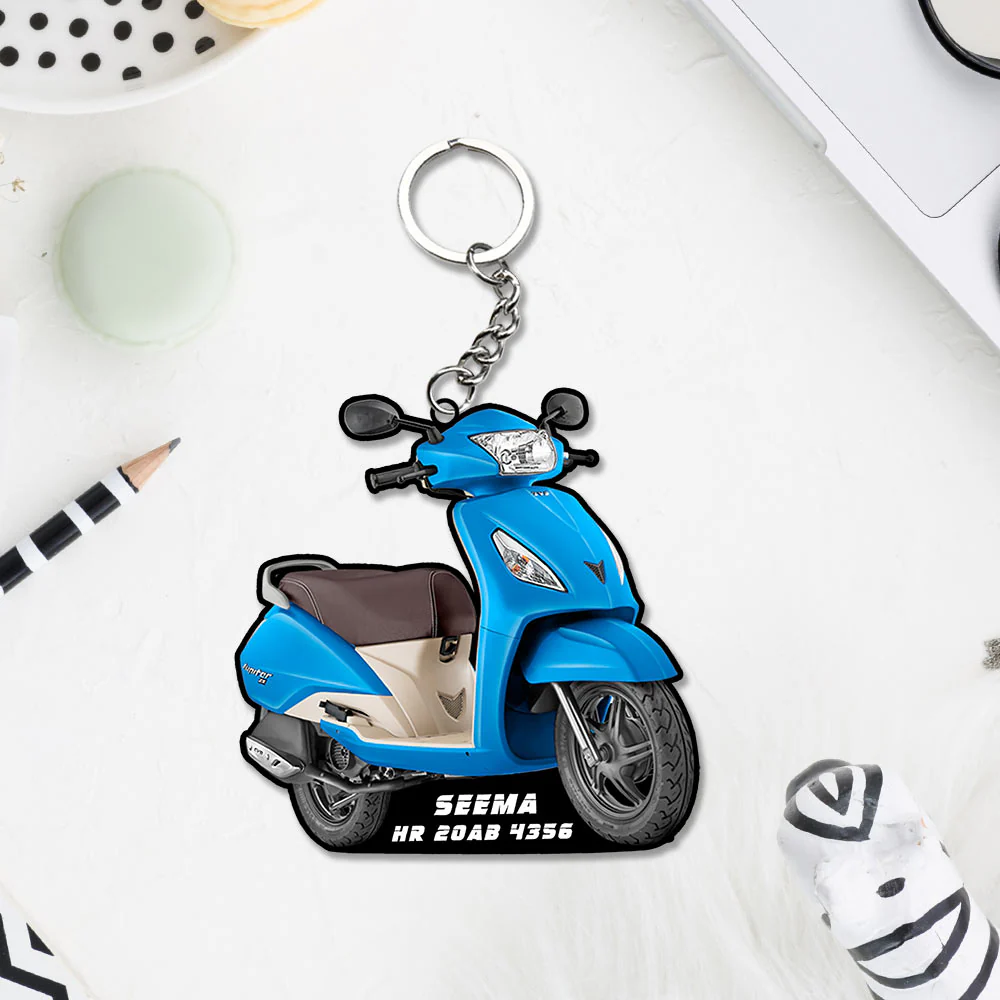 Scooty Keychain With Name - Image 5