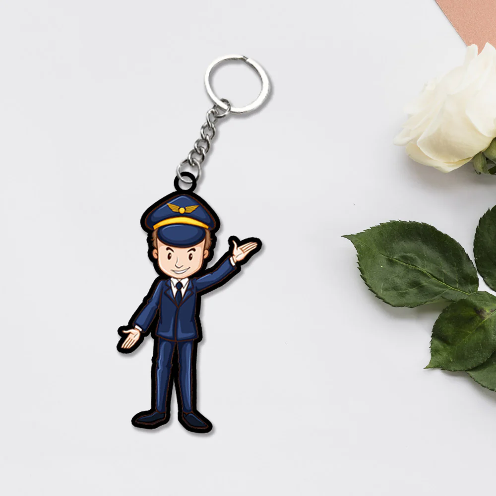 Serving with Honor: Policeman Keychain