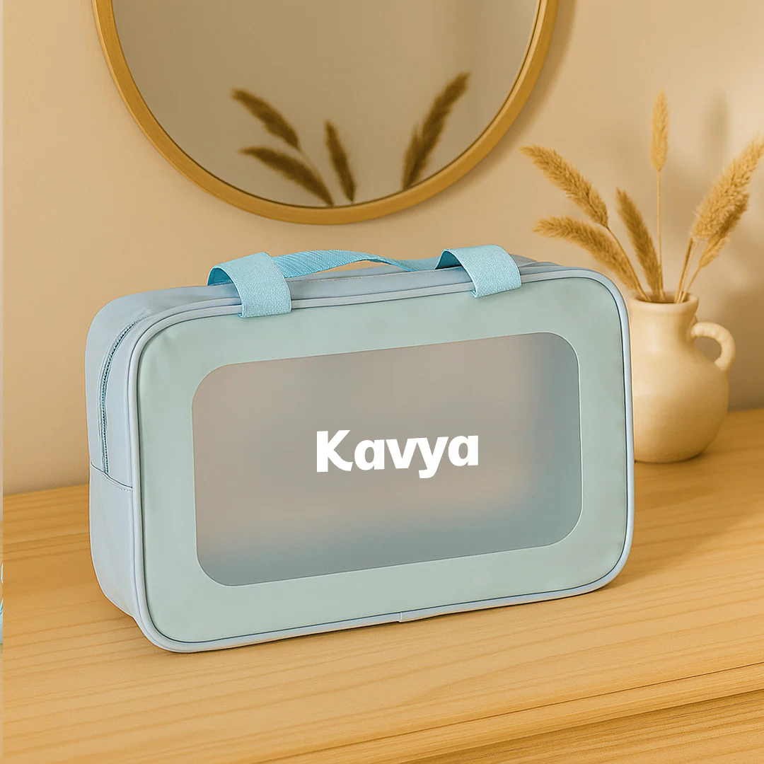 Set of 3 Light Blue Travel Wash Bags - Image 3
