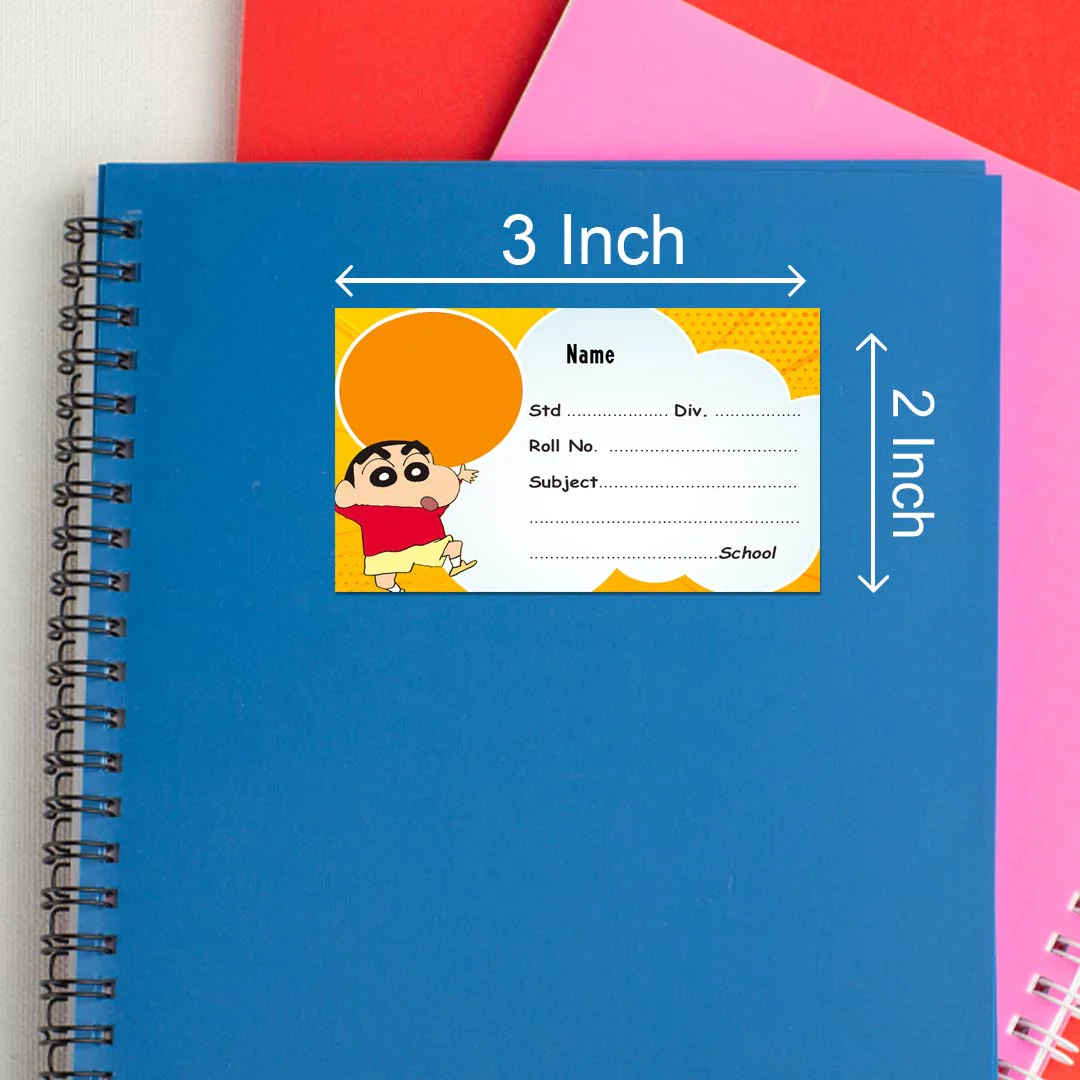 Personalized Shinchan Name Slips | 12x18" Sheet with 36 Labels - Image 3